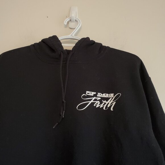Pop Smoke Faith hoodie black size S - Picture 3 of 5